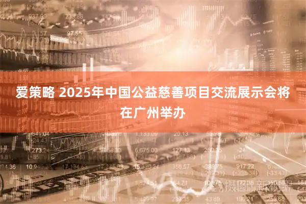 爱策略 2025年中国公益慈善项目交流展示会将在广州举办